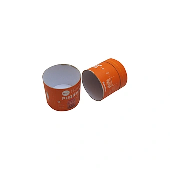 Orange Custom Round Paper Box with Bottom and Lid